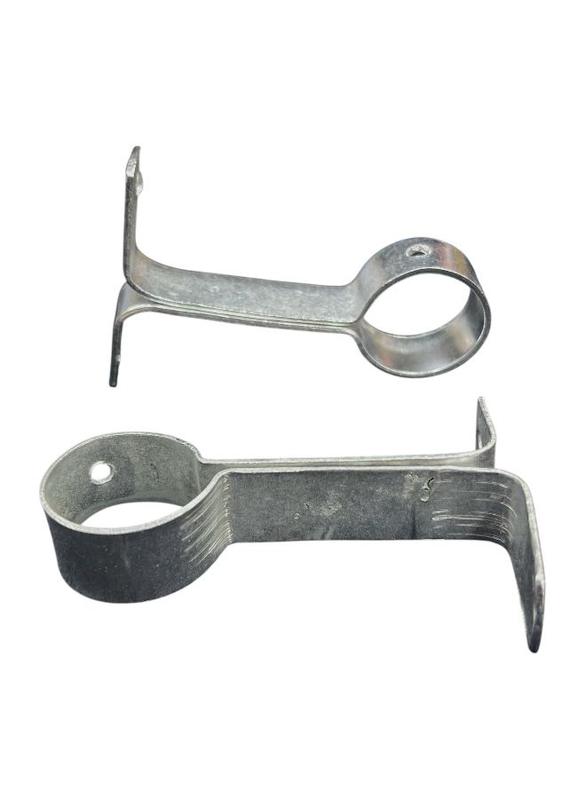 Closed Metal Curtain Brackets Set - Silver (8.5 cm) - Image 3
